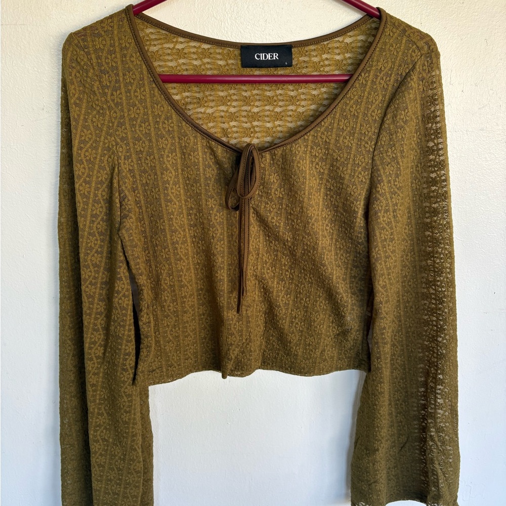 Cider Olive Green Blouse (No Undershirt)